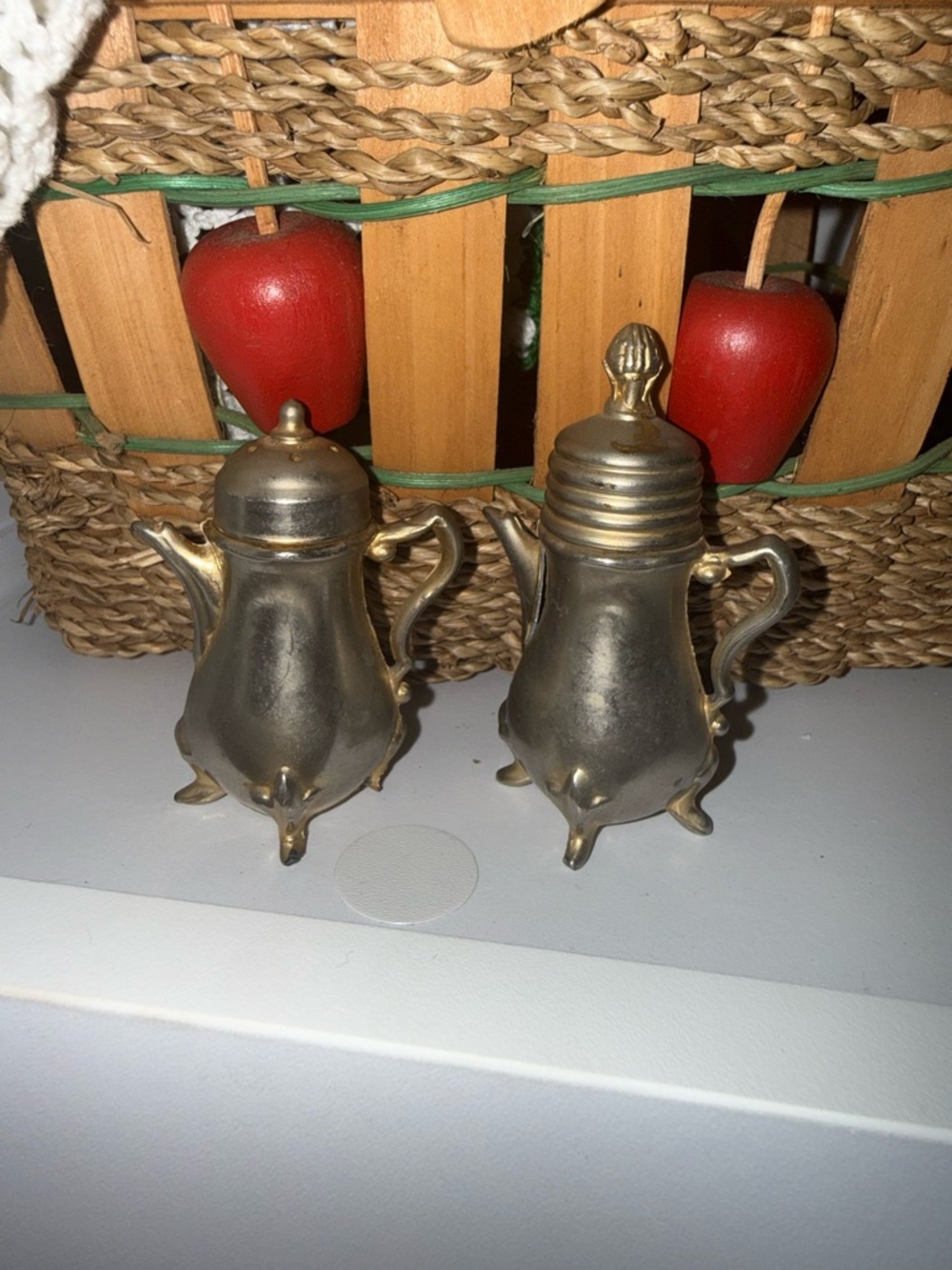 Vintage NU-TREND by Cory "Spice 'n Lite Set" Salt Pepper Shaker& lighter BRASS